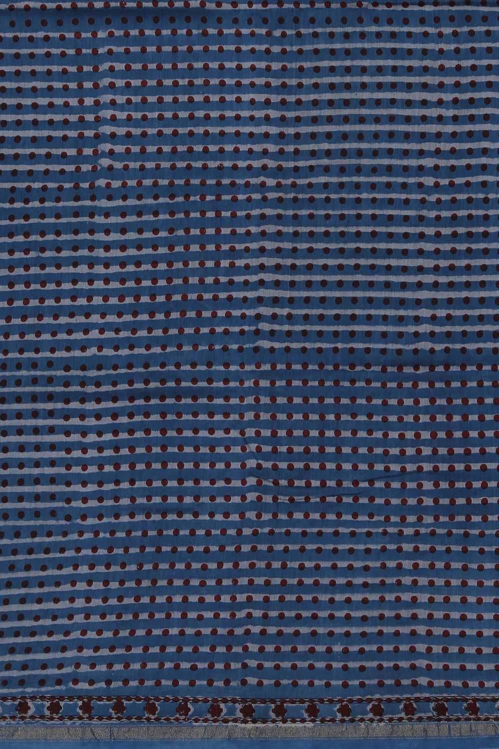 Image of Bagru block printed Chanderi Saree