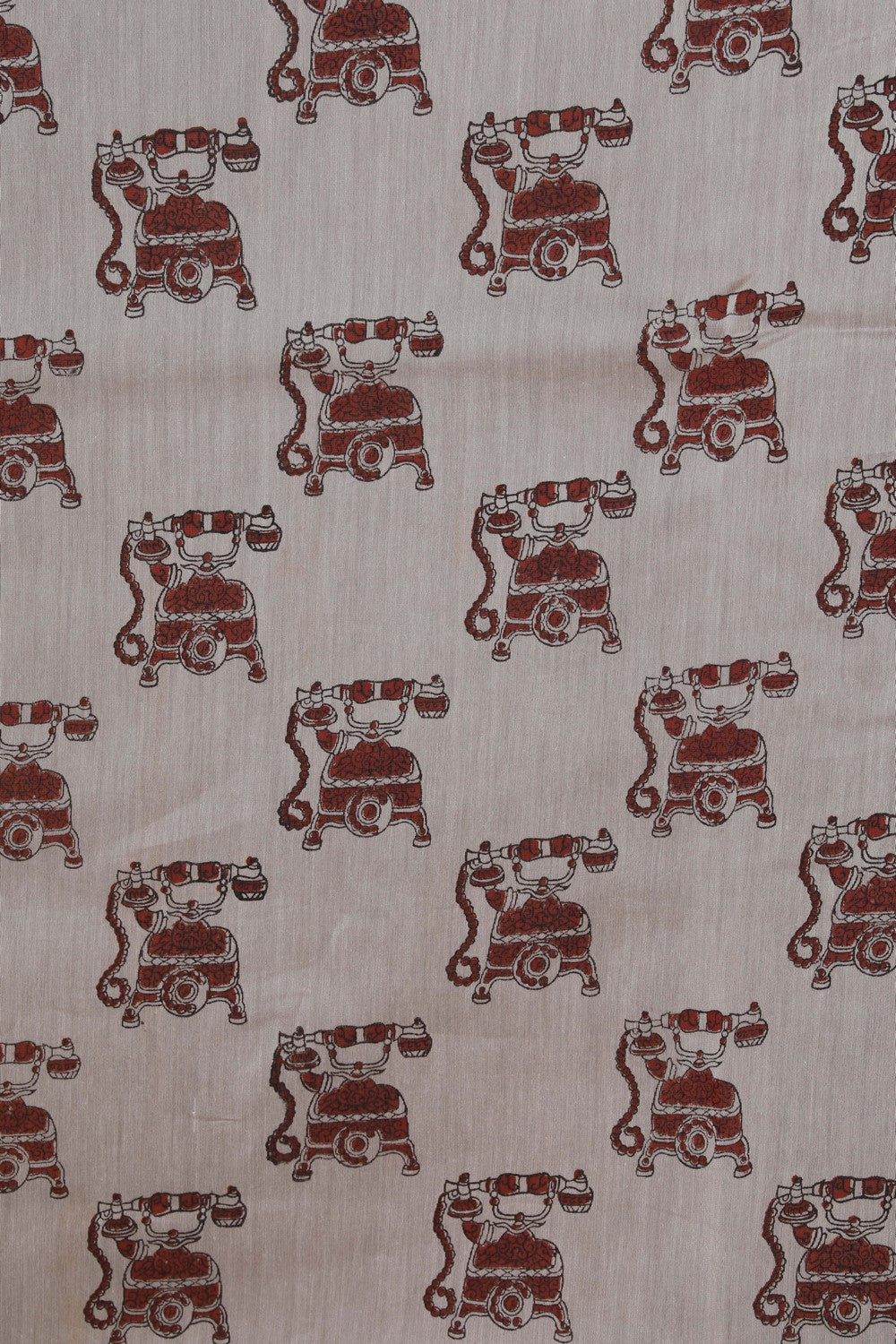 Image of Bagru block printed Chanderi Saree