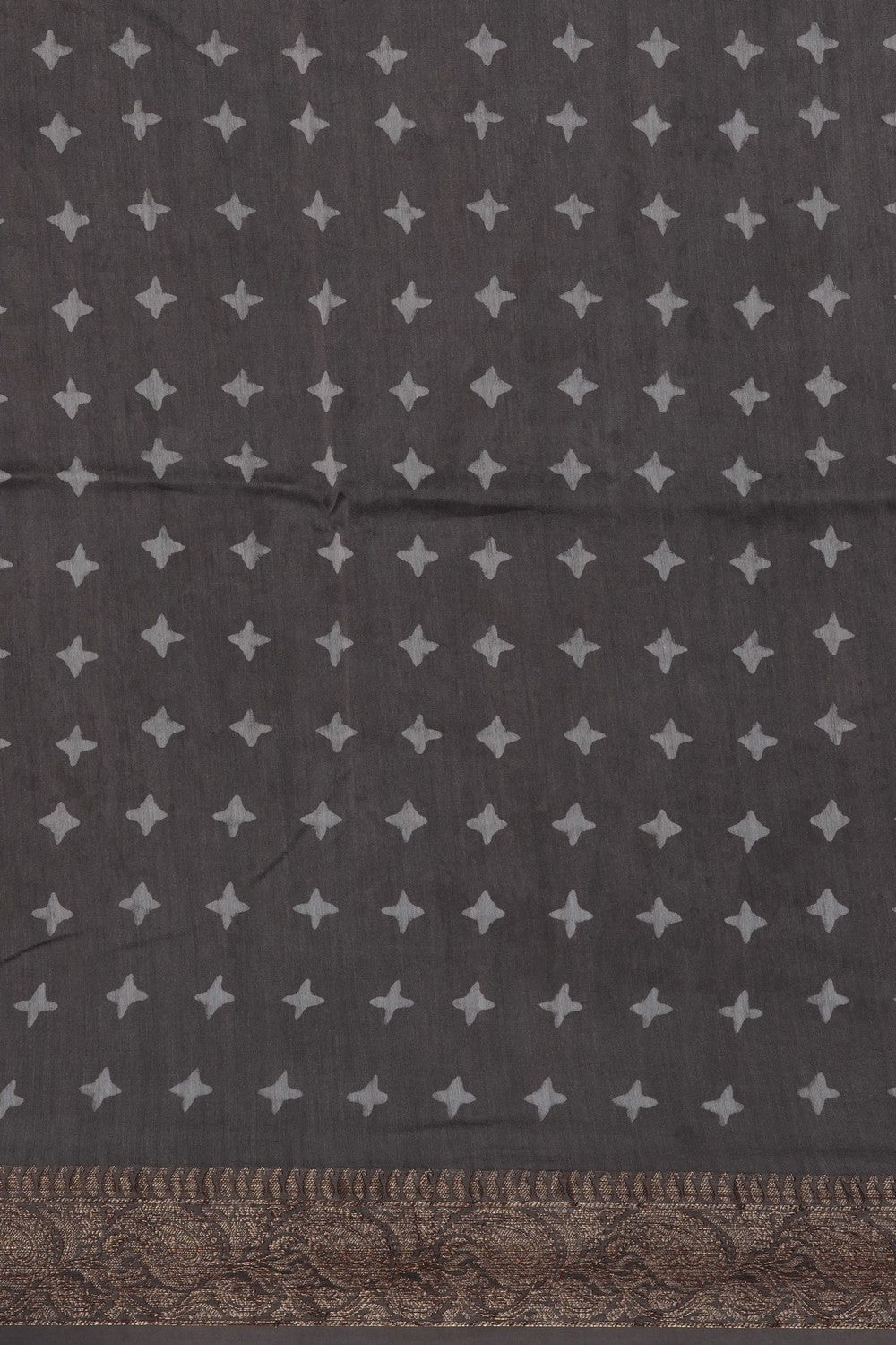 Image of Bagru block printed Chanderi Saree