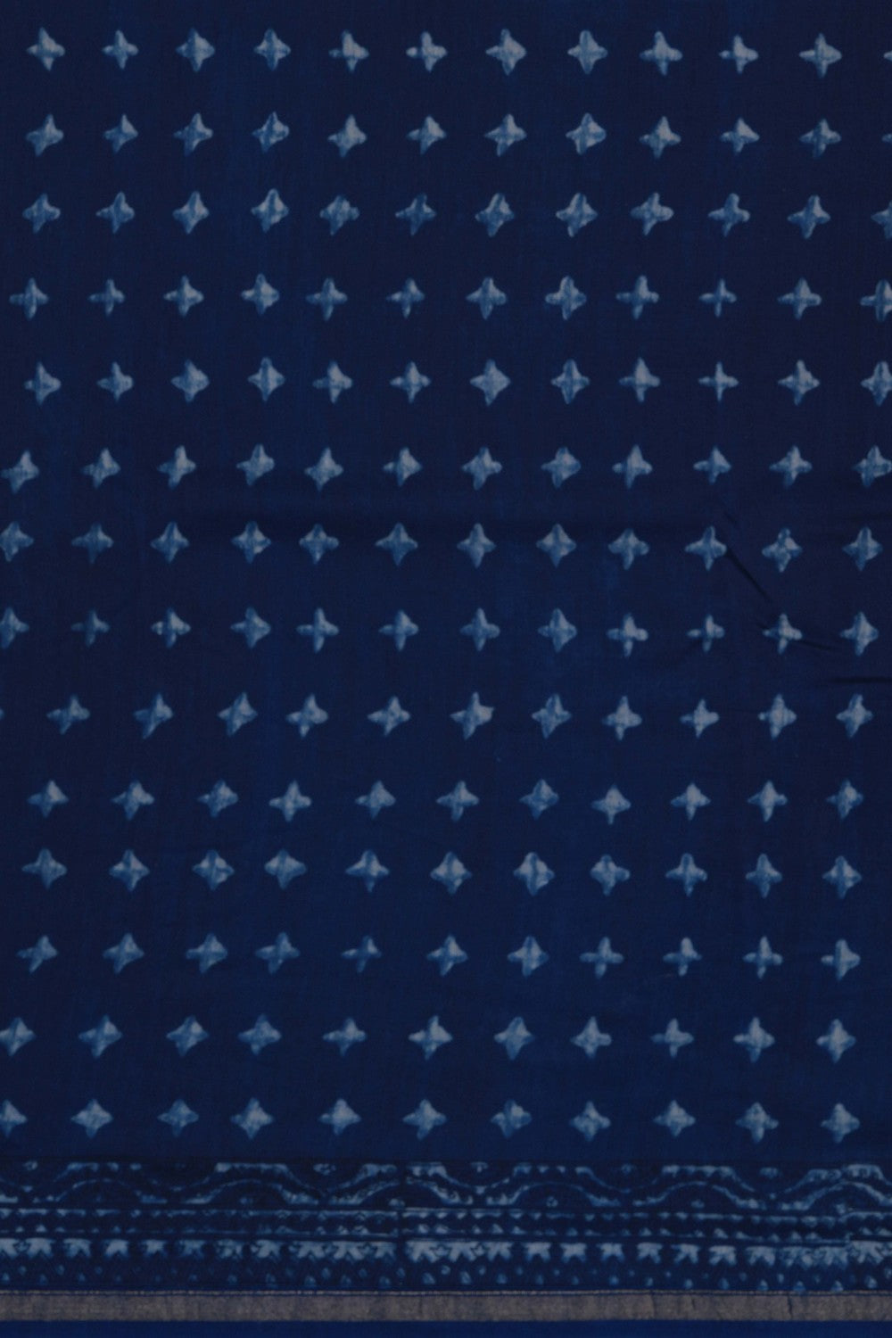 Image of Bagru block printed Chanderi Saree