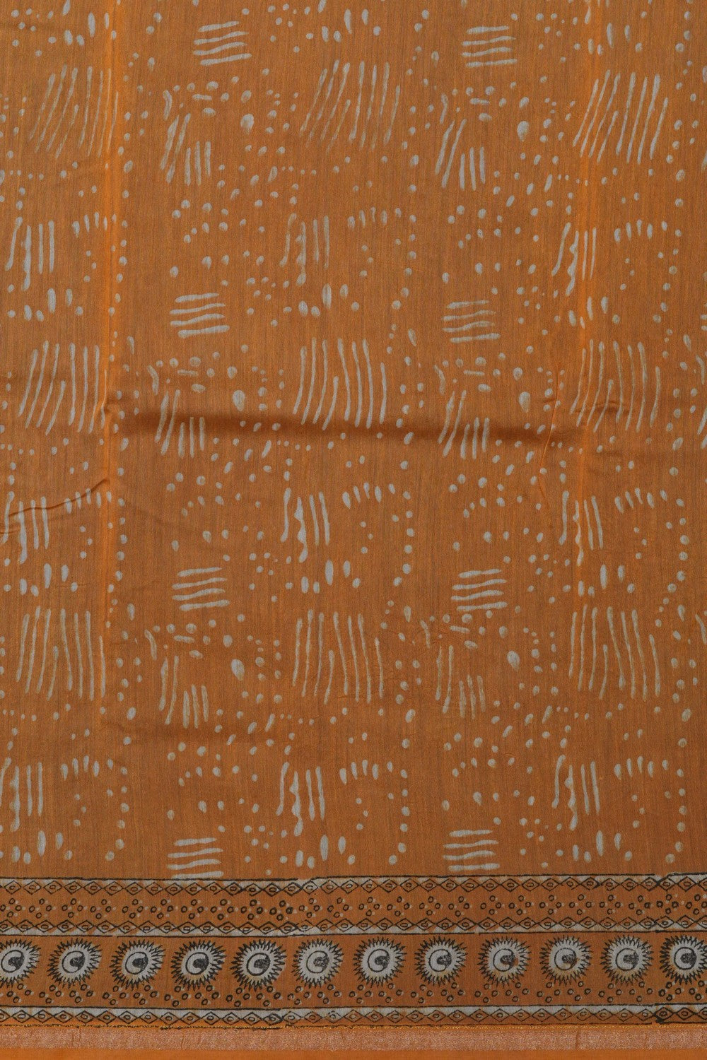 Image of Bagru block printed Chanderi Saree