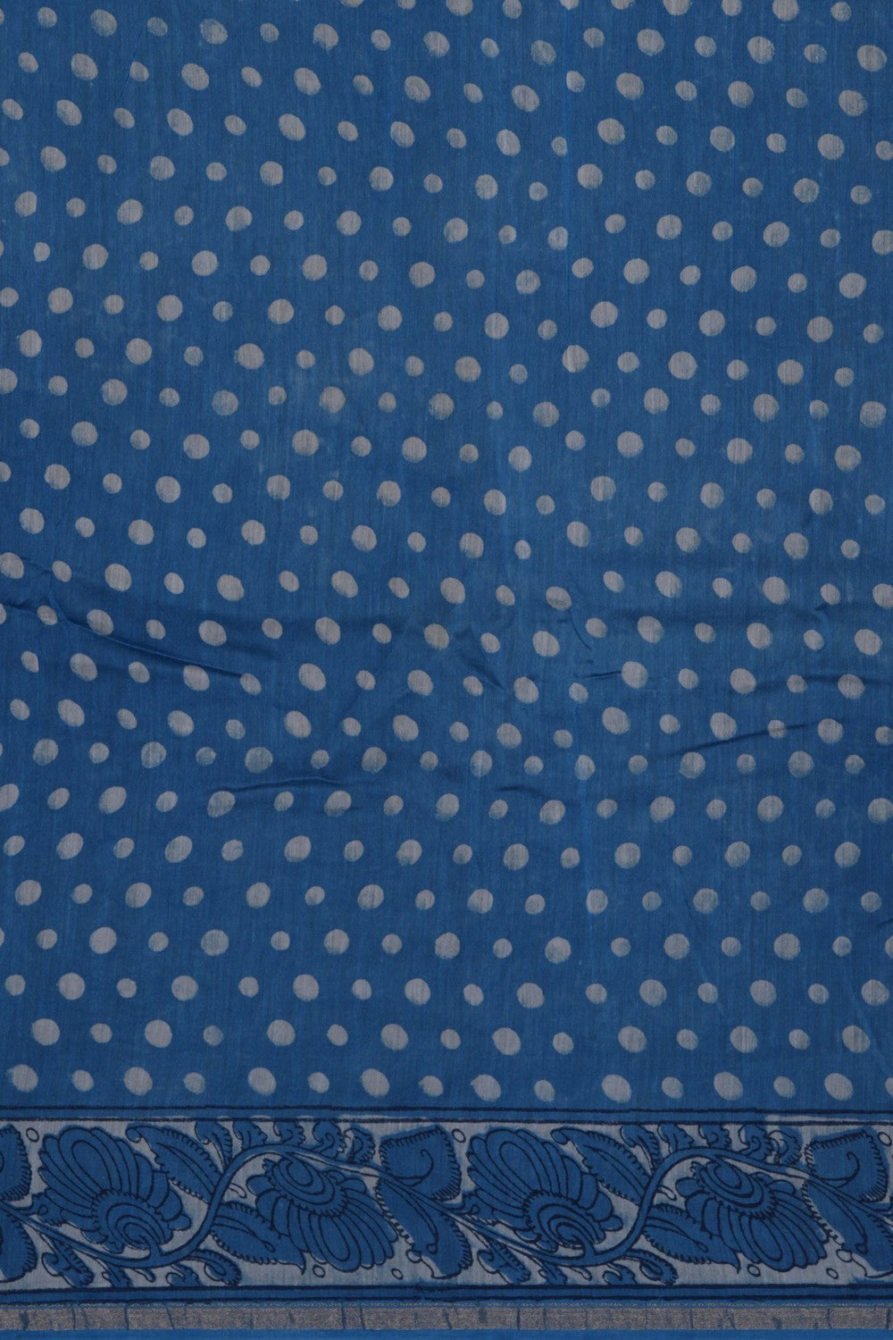 Image of Bagru block printed Chanderi Saree