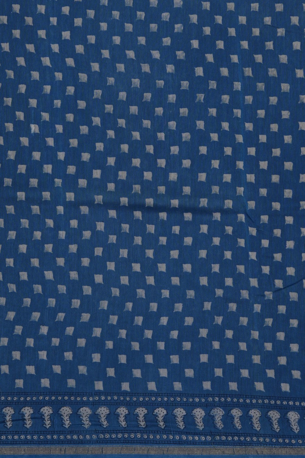 Image of Bagru block printed Chanderi Saree