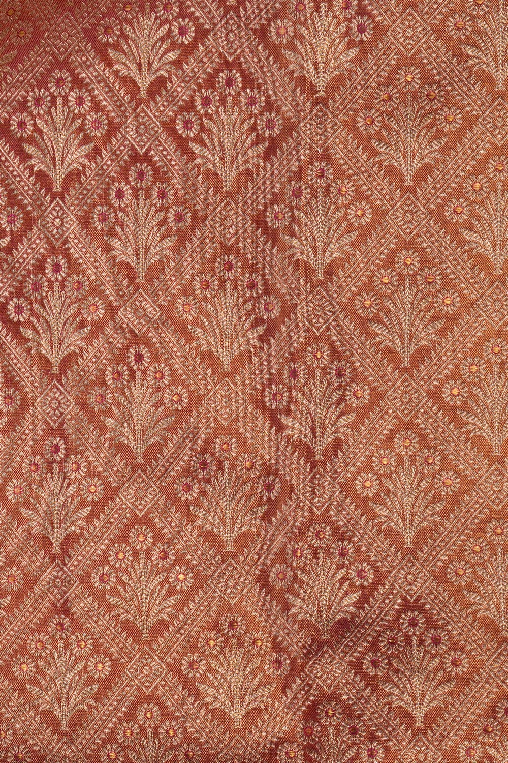 Kanchipattu Tissue Brocade Onion-Pink Saree