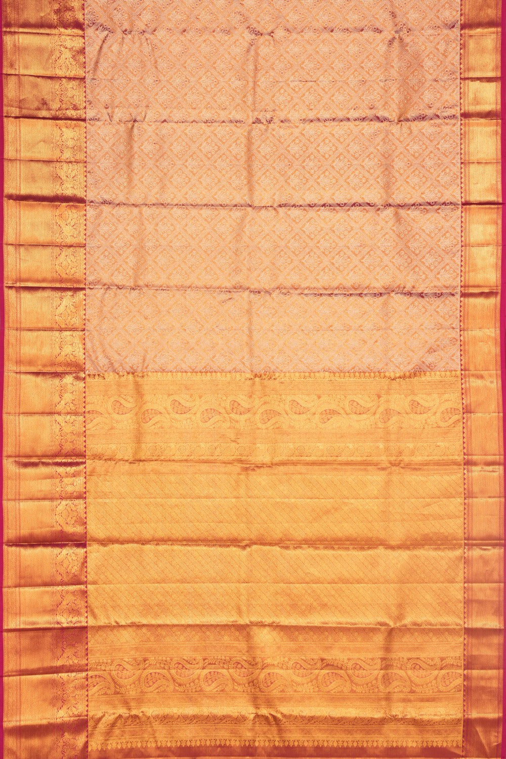 Kanchipattu Tissue Brocade Onion-Pink Saree