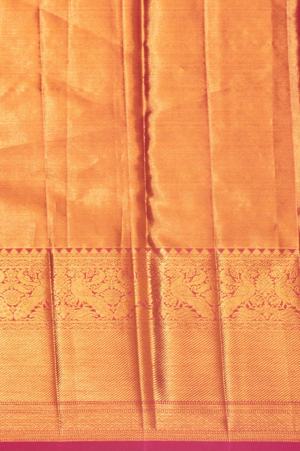 Kanchipattu Tissue Brocade Onion-Pink Saree