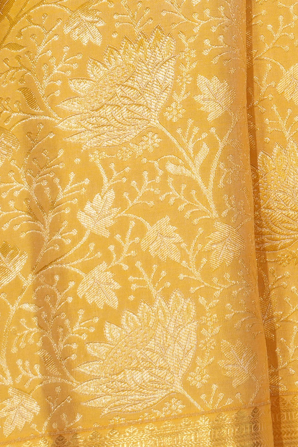 Kanchipattu Brocade Yellow Saree