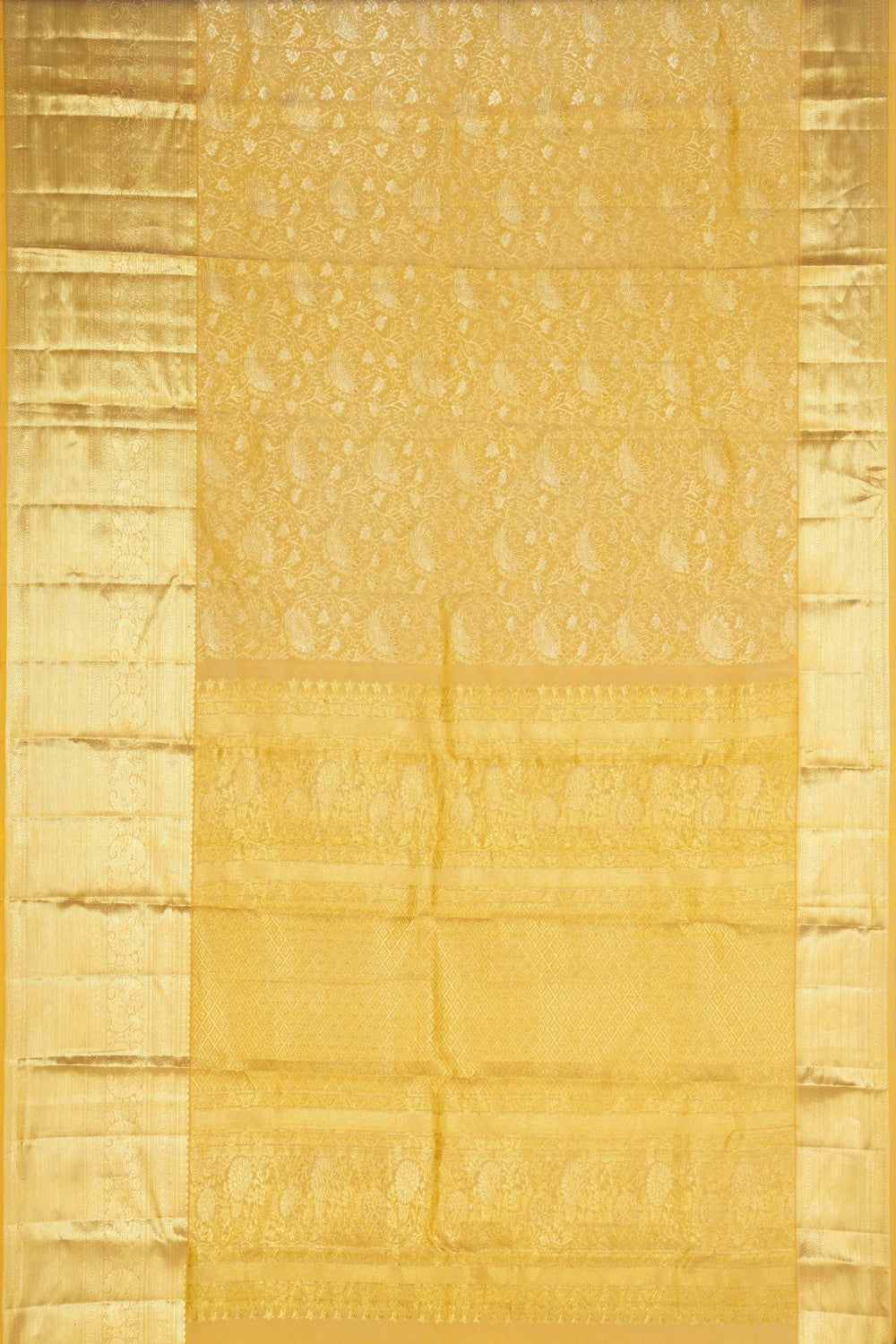 Kanchipattu Brocade Yellow Saree