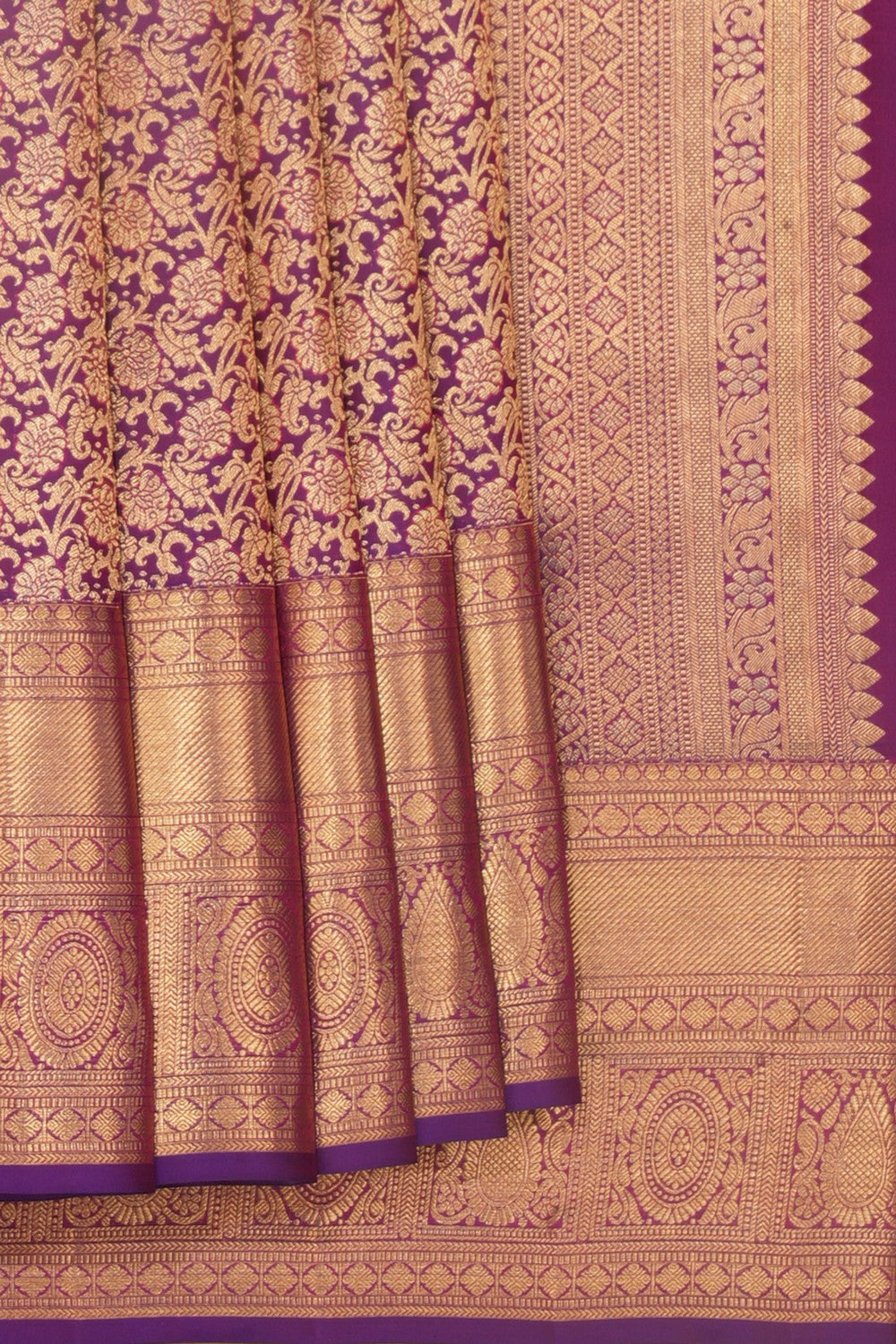 Kanchipattu Brocade Purple Saree