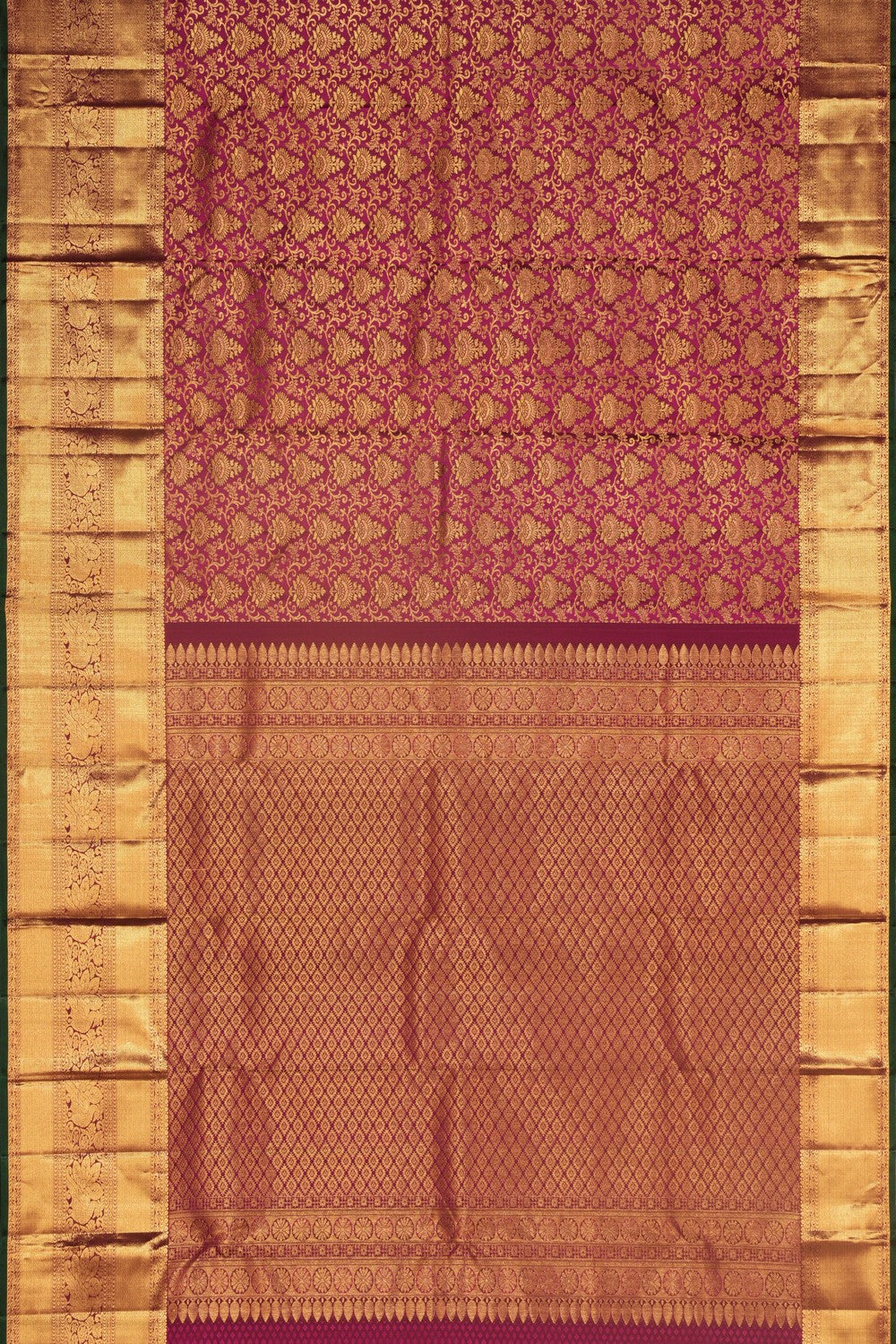 Kanchipattu Brocade Magenta Pink Saree