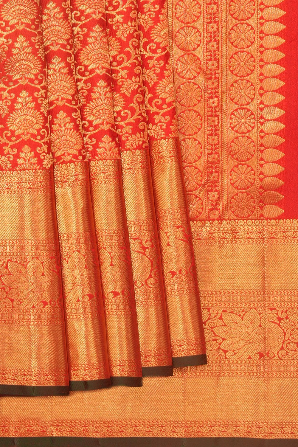 Kanchipattu Brocade Red Saree