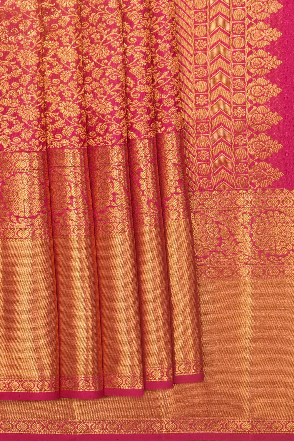 Kanchipattu Brocade Pink Saree