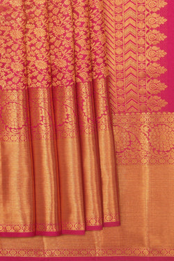 Image of Kanchipattu Brocade Pink Saree