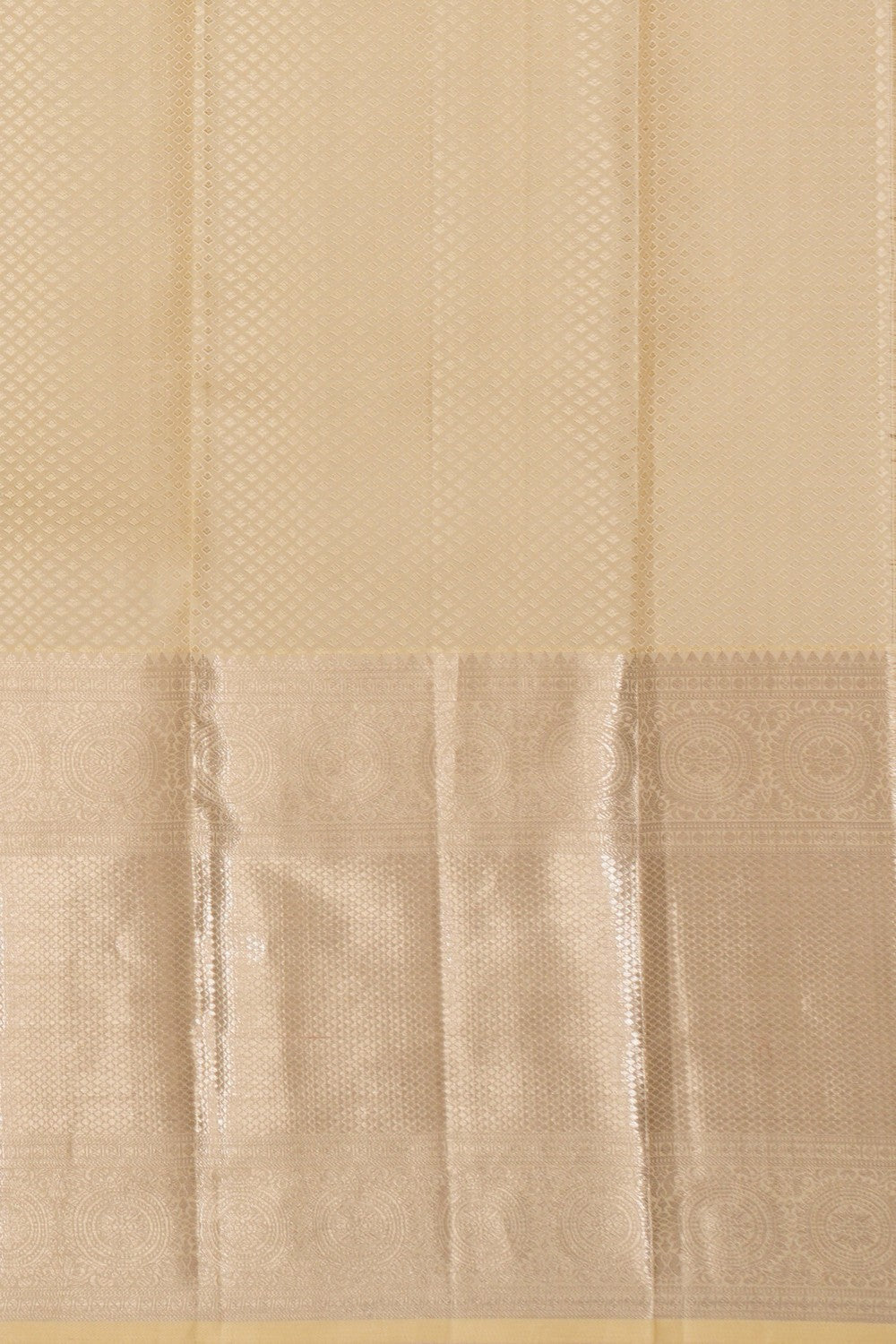 Kanchipattu Brocade Cream Saree