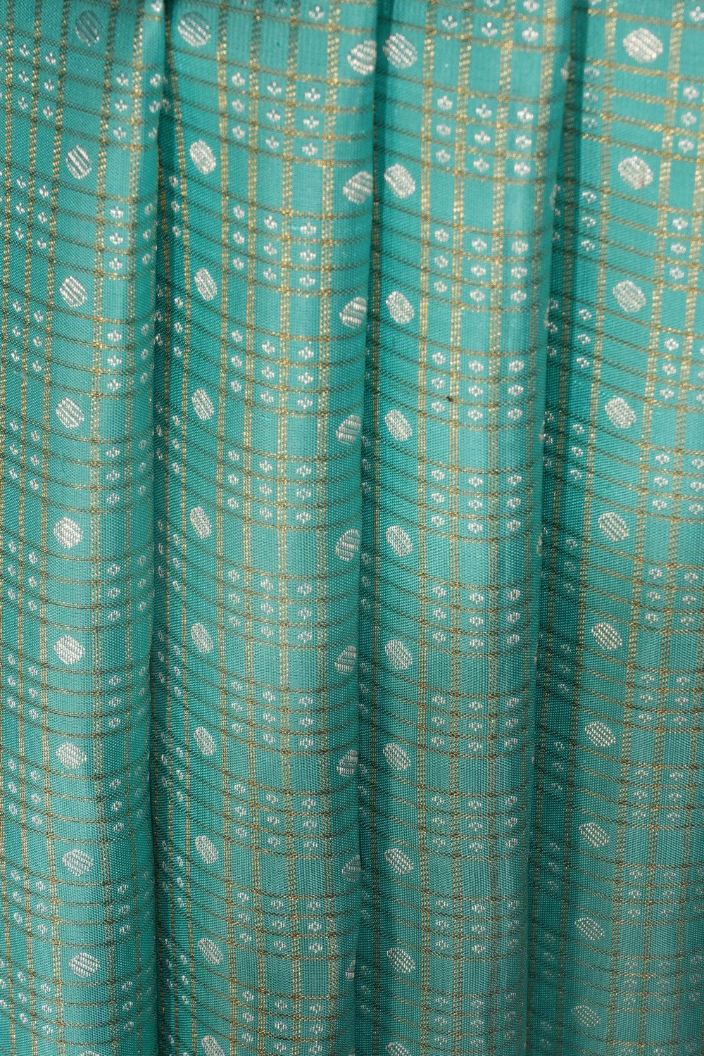 Kanchipattu Kattam Sea Blue Saree