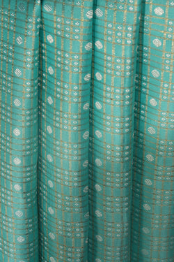 Image of Kanchipattu Kattam Sea Blue Saree