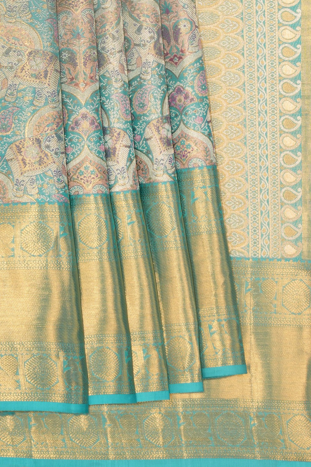 Kanchipattu Brocade Blue Saree