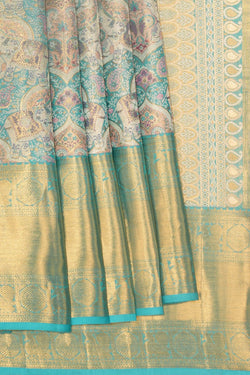 Image of Kanchipattu Brocade Blue Saree