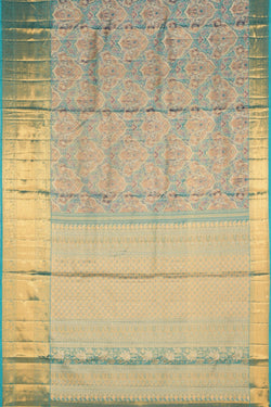 Image of Kanchipattu Brocade Blue Saree