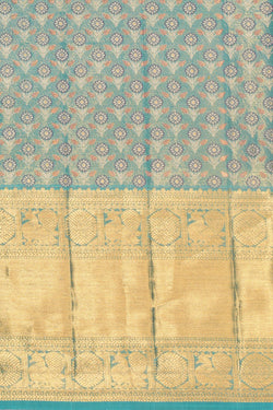 Image of Kanchipattu Brocade Blue Saree