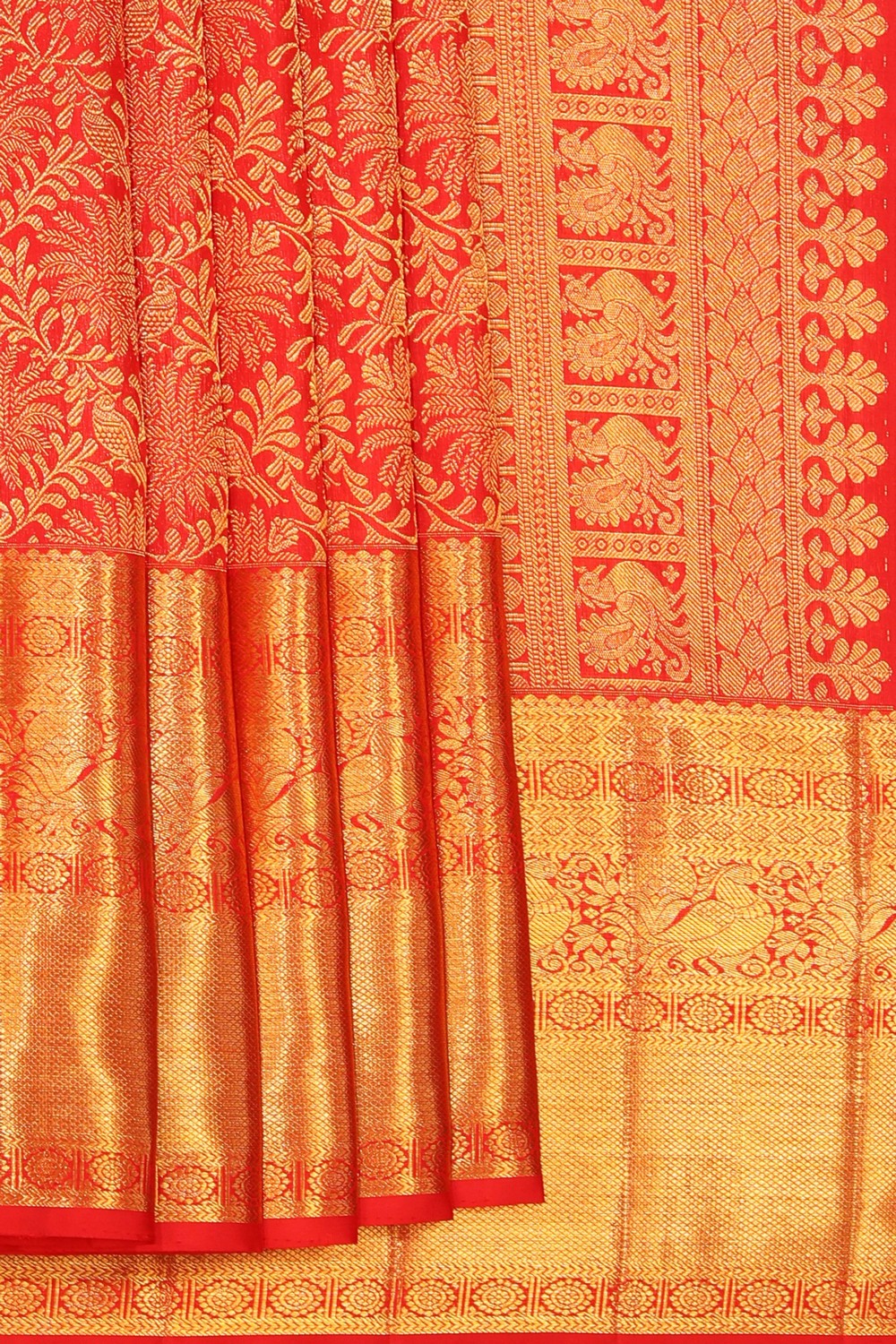 Kanchipattu Brocade Red Saree