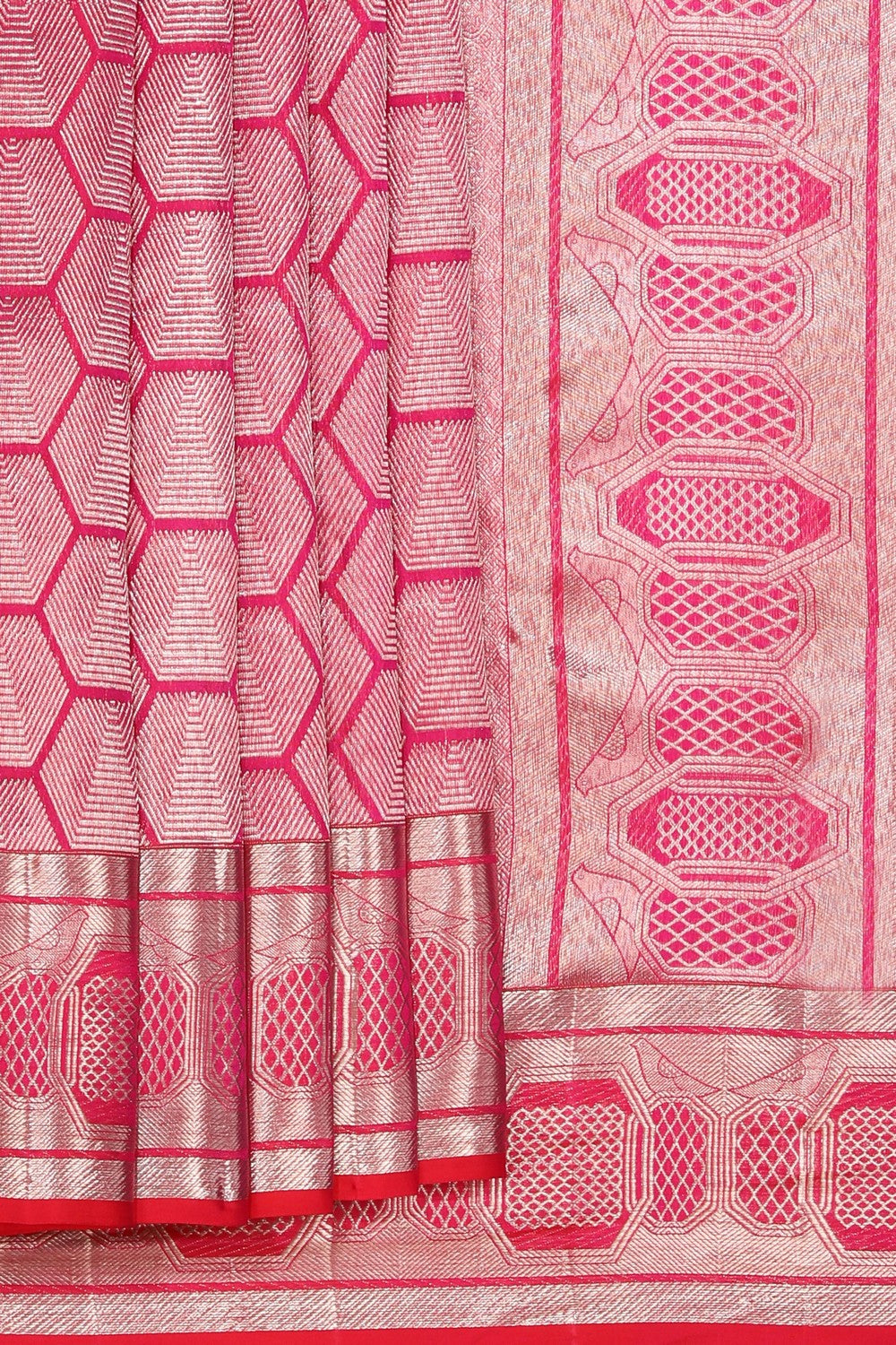 Kanchipattu Brocade Pink Saree