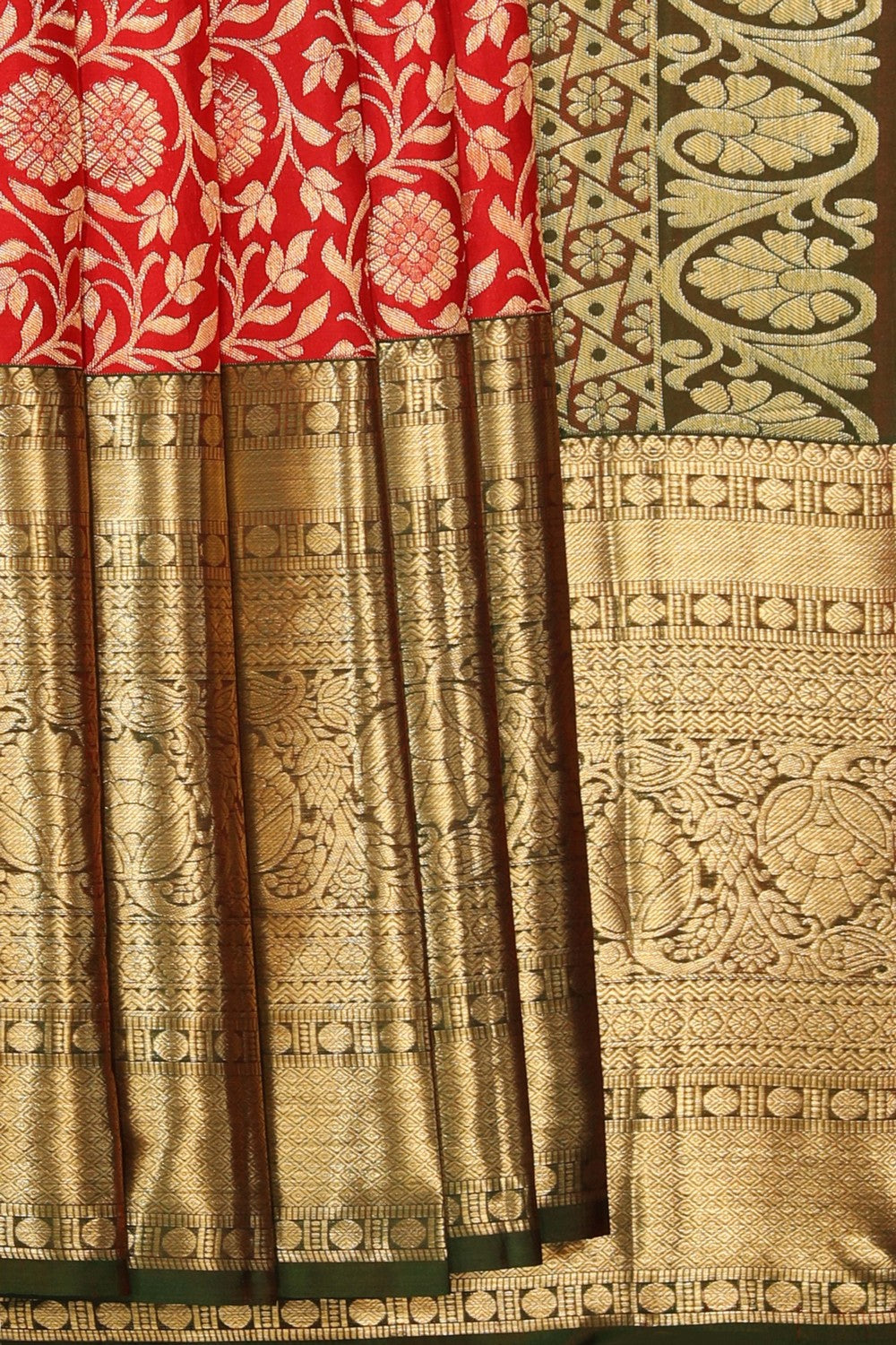 Kanchipattu Brocade Red Saree