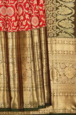 Image of Kanchipattu Brocade Red Saree