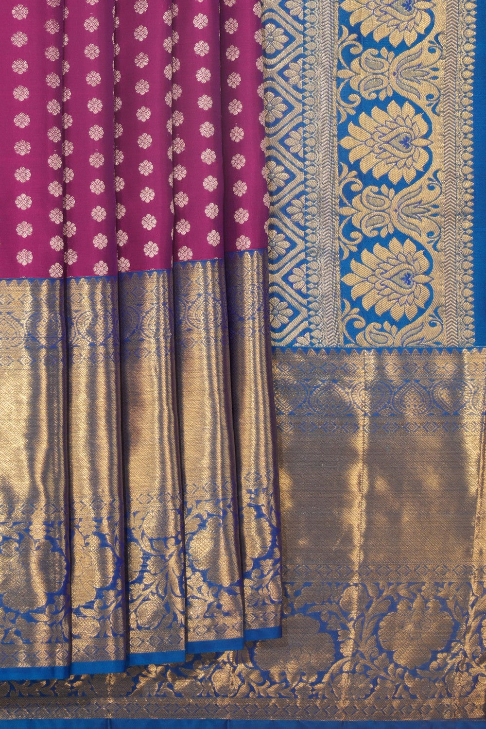 Kanchipattu Brocade Magenta Pink Saree