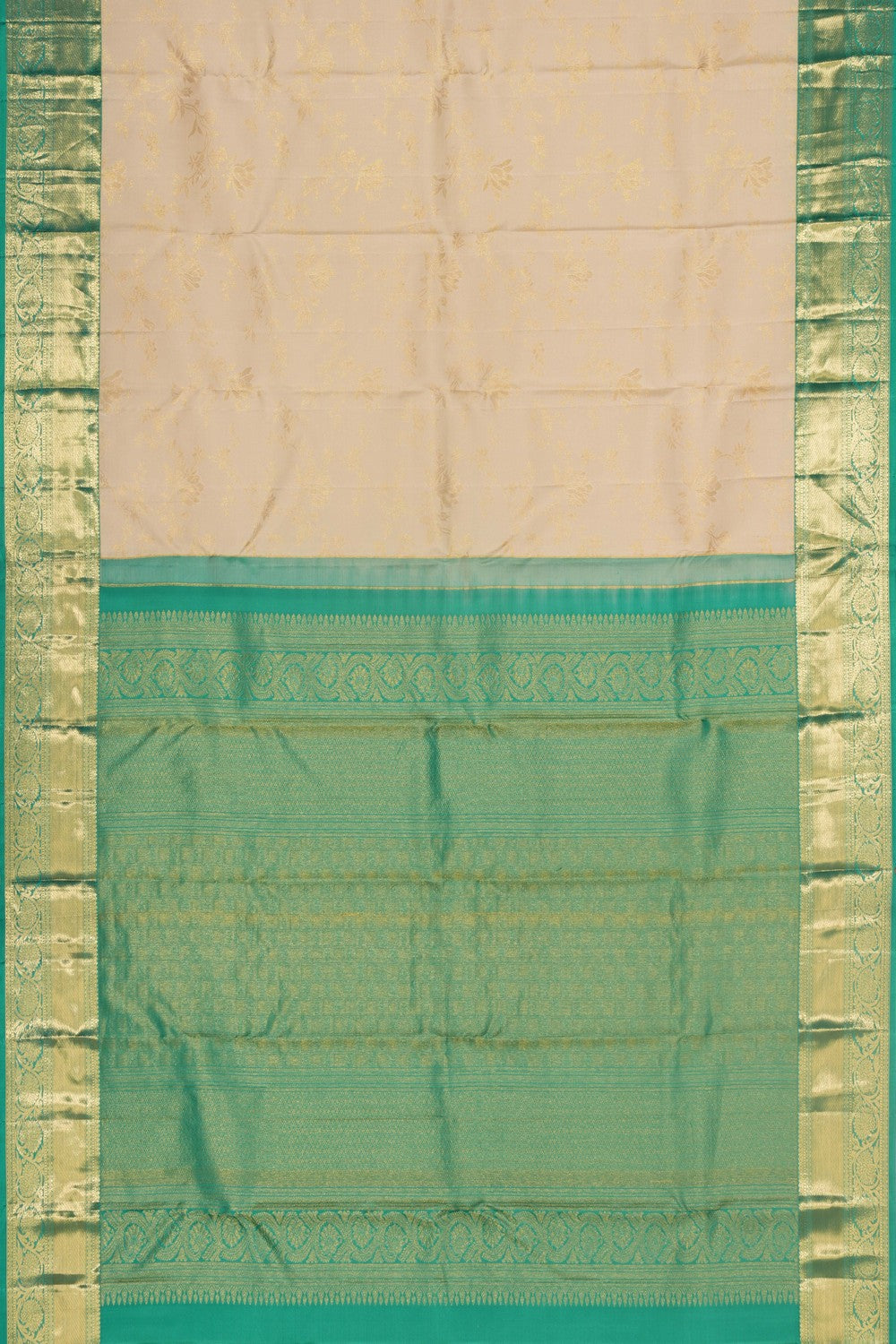 Kanchipattu Brocade Off-White Saree