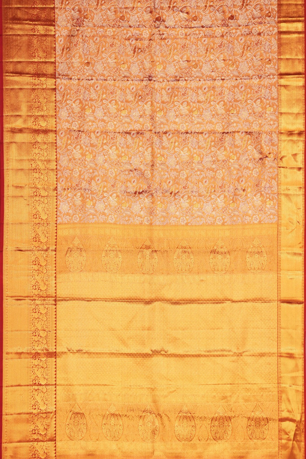 Kanchipattu Tissue Brocade Gold Saree