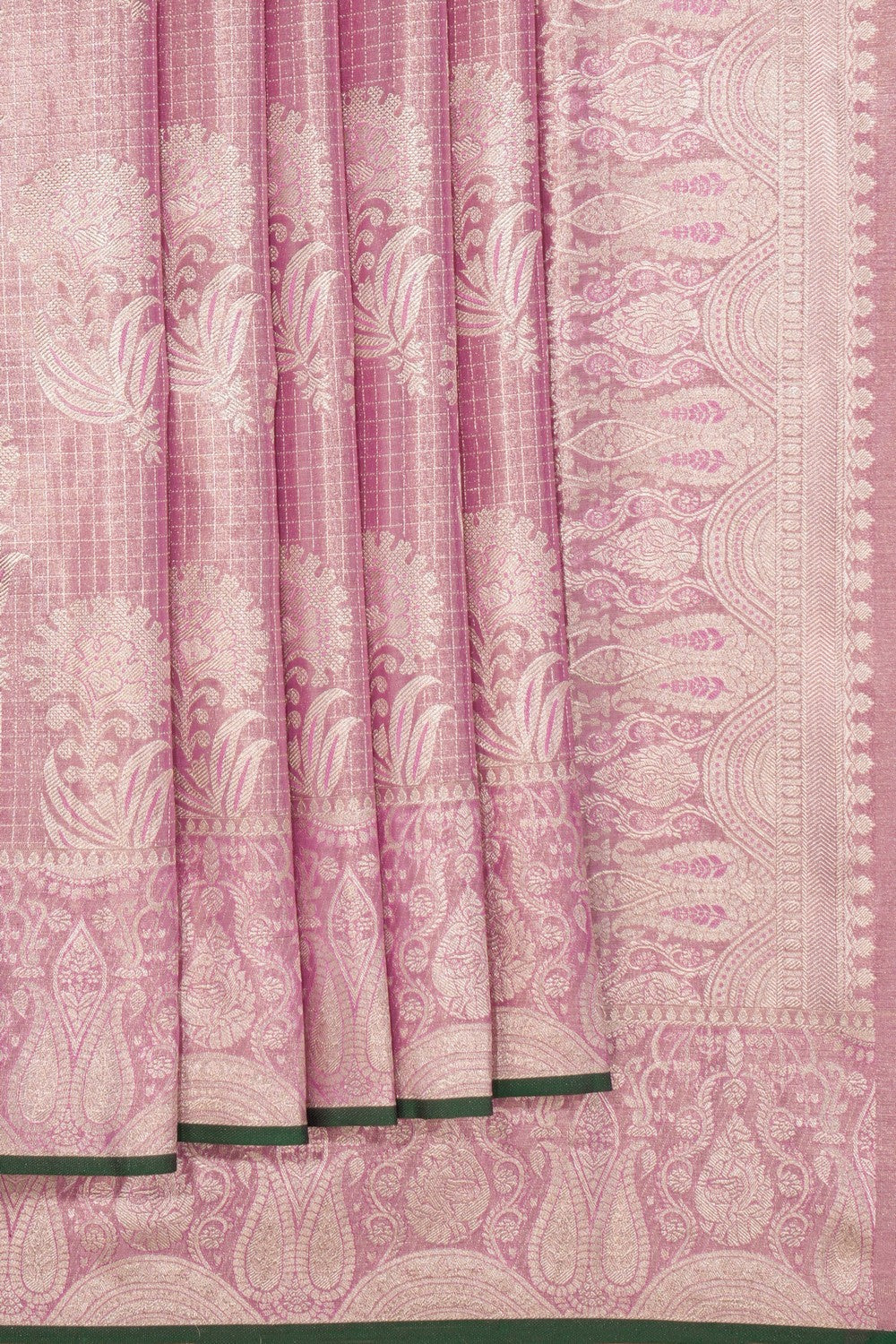 Kanchipattu Brocade Onion-Pink Saree