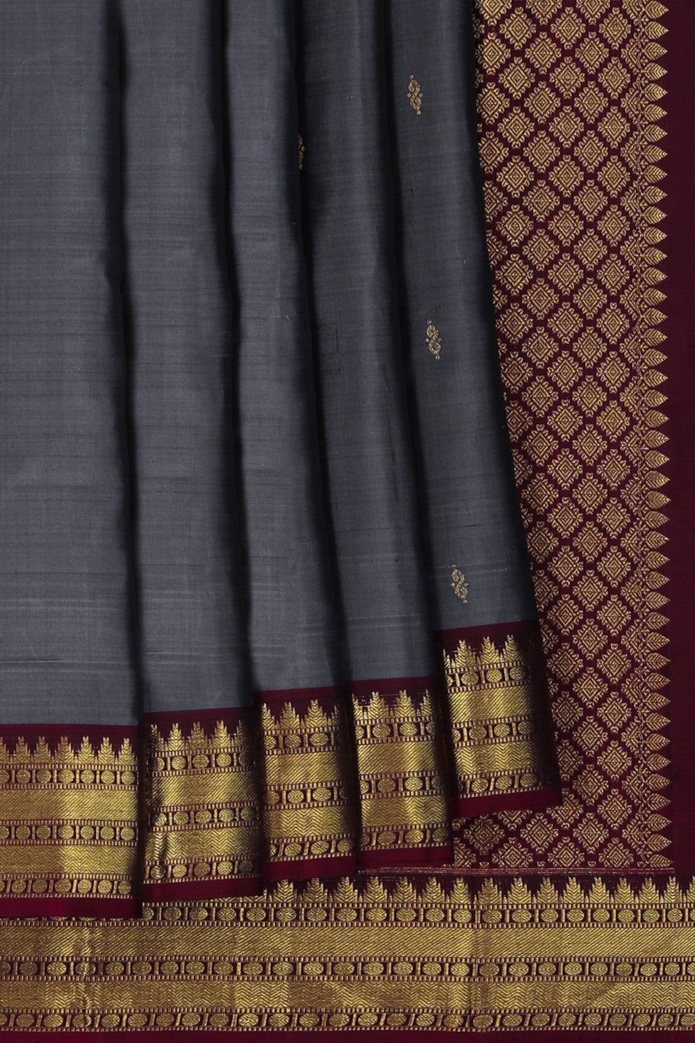Image of Arani Silk Grey Saree
