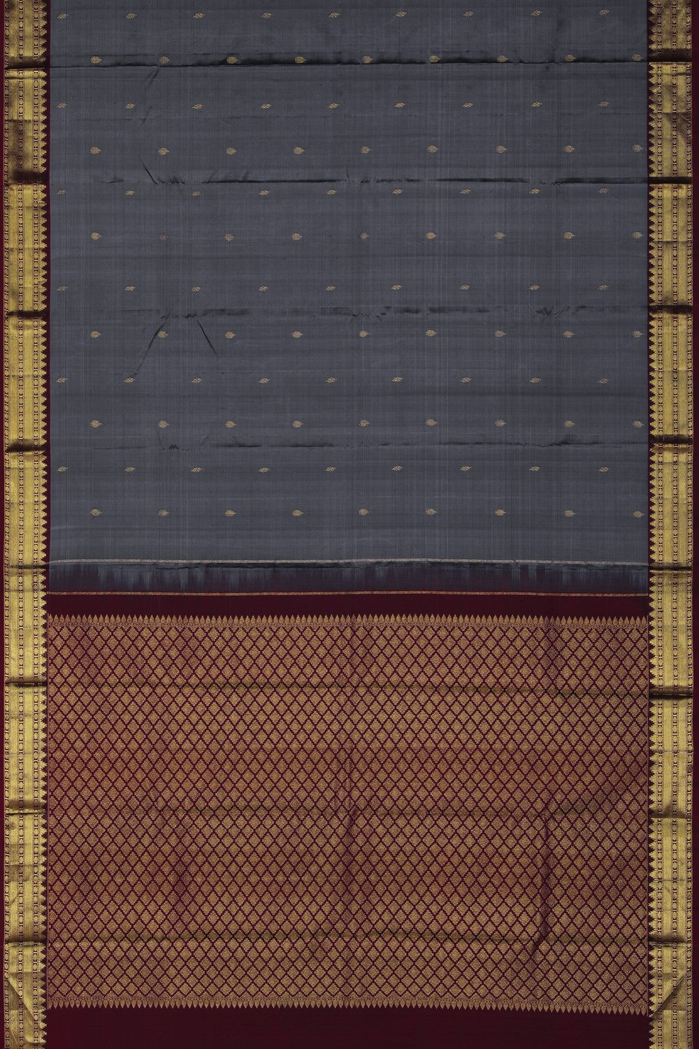 Image of Arani Silk Grey Saree