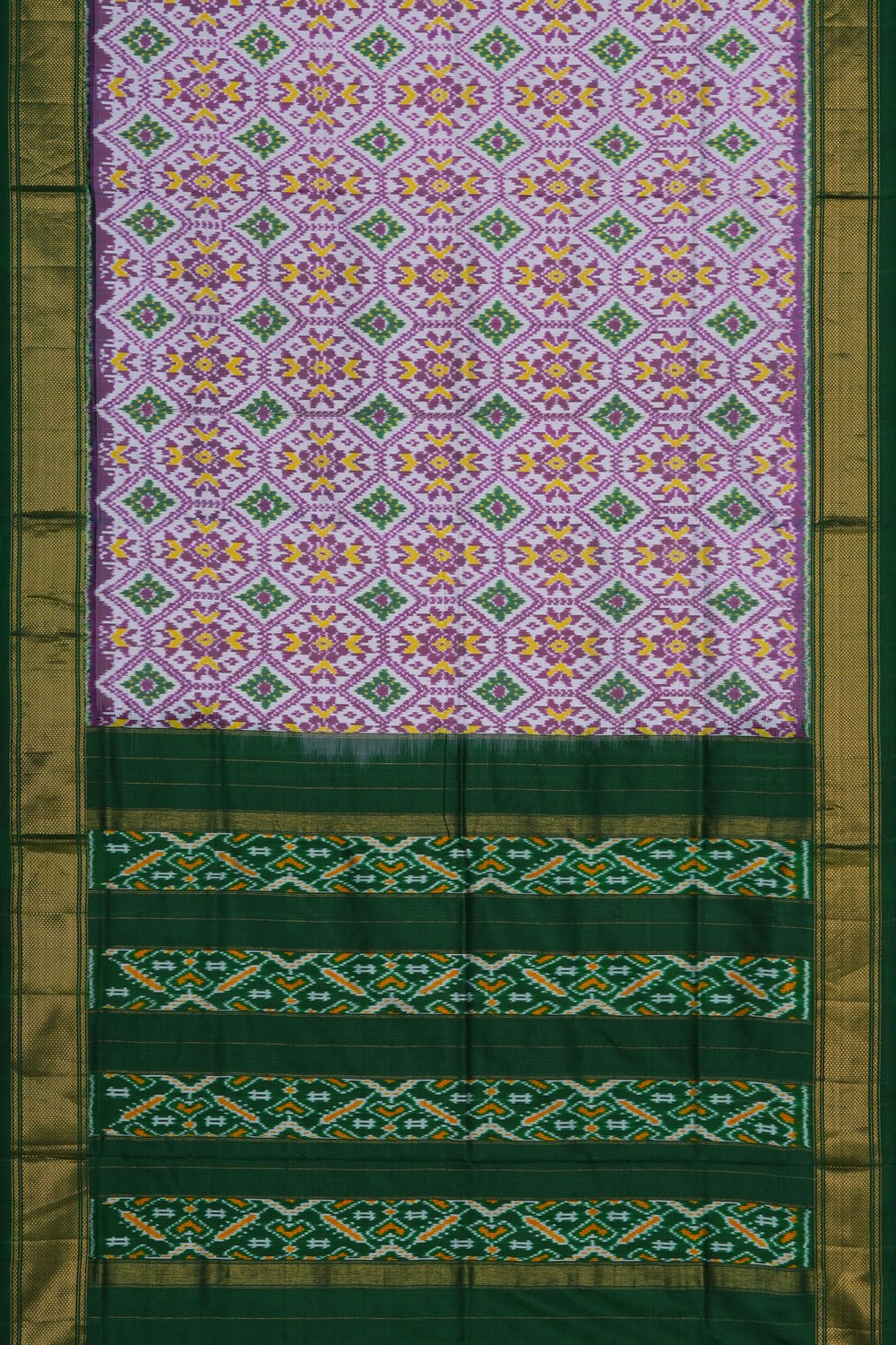 Image of Pochampally Ikat Silk Purple Saree