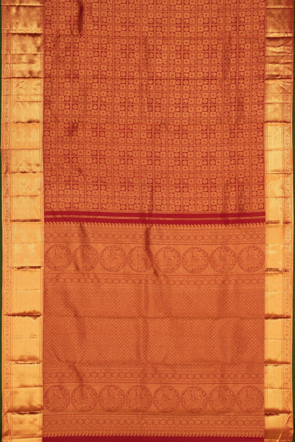 Kanchipattu Brocade Red Saree