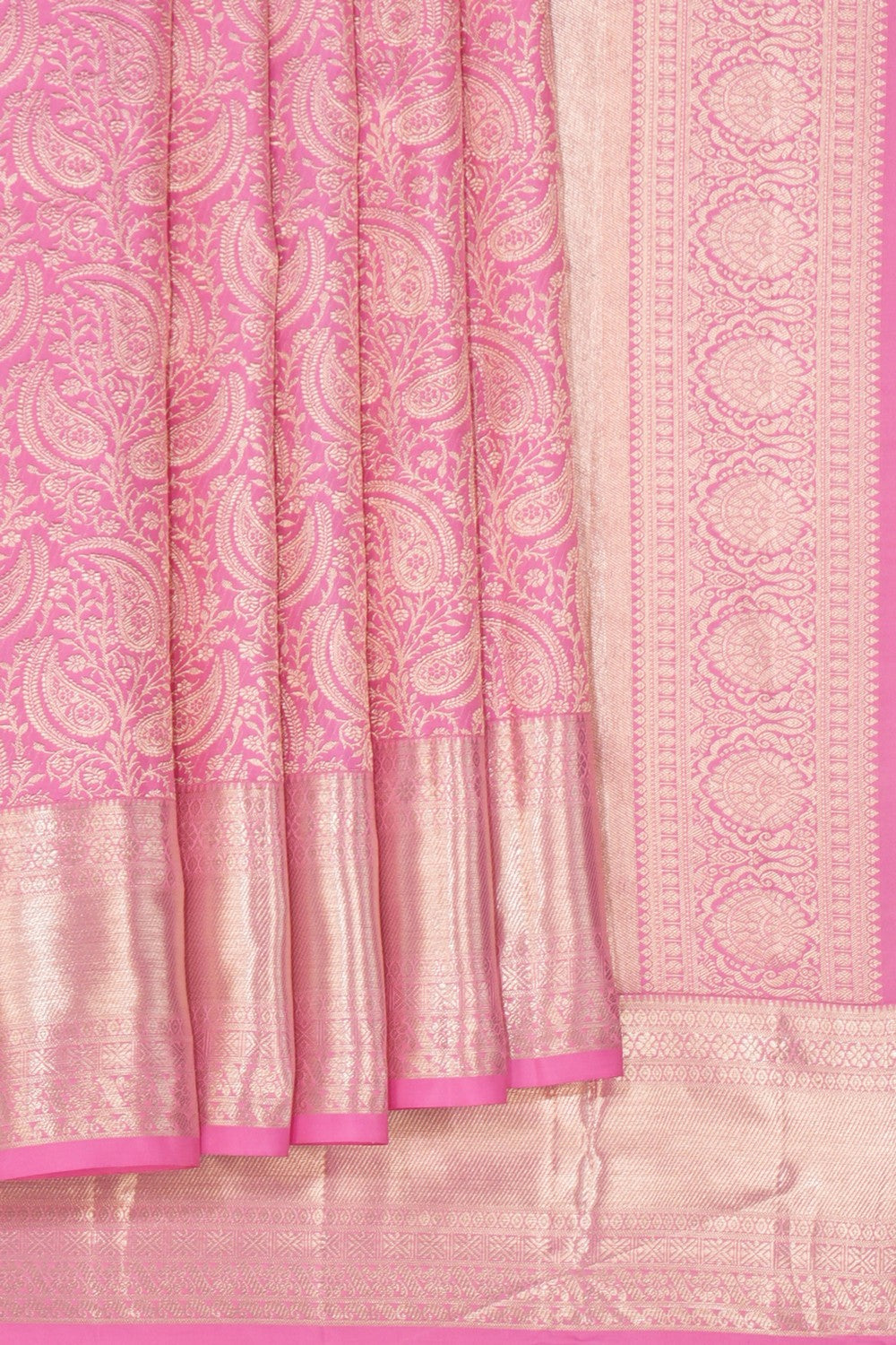 Kanchipattu Brocade Pink Saree