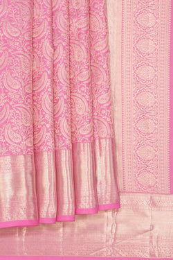 Image of Kanchipattu Brocade Pink Saree