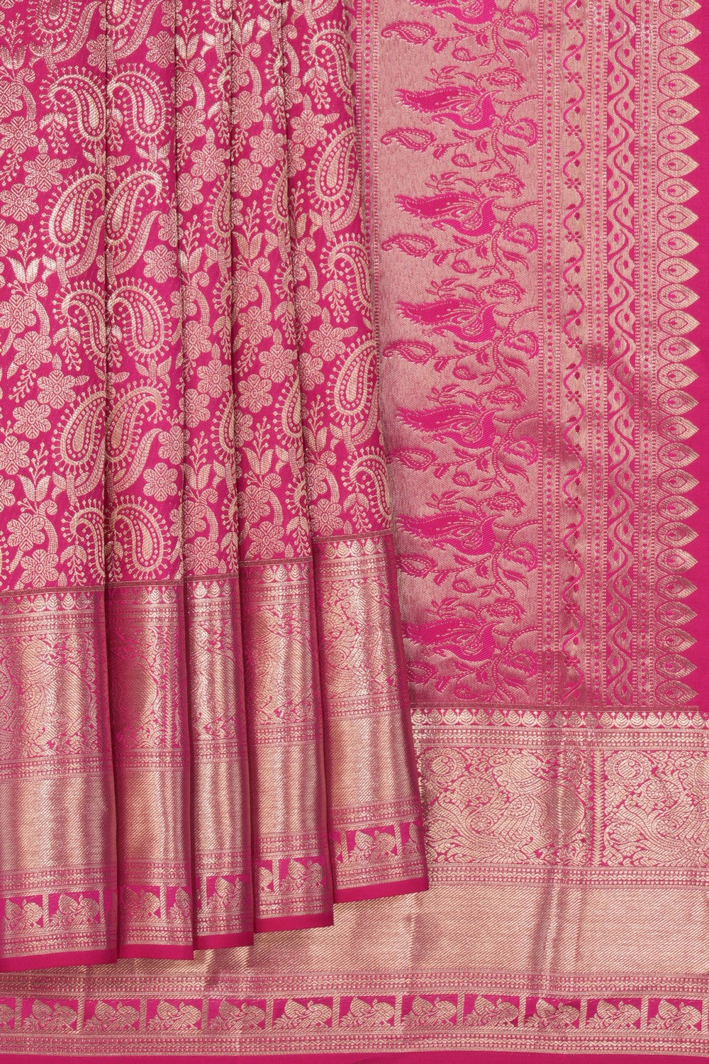 Kanchipattu Brocade Pink Saree