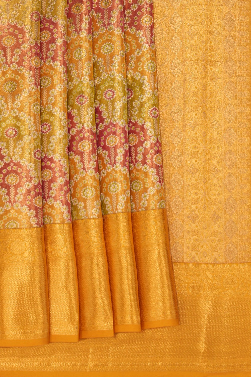 Kanchipattu Brocade Gold Saree