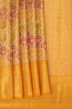 Image of Kanchipattu Brocade Gold Saree