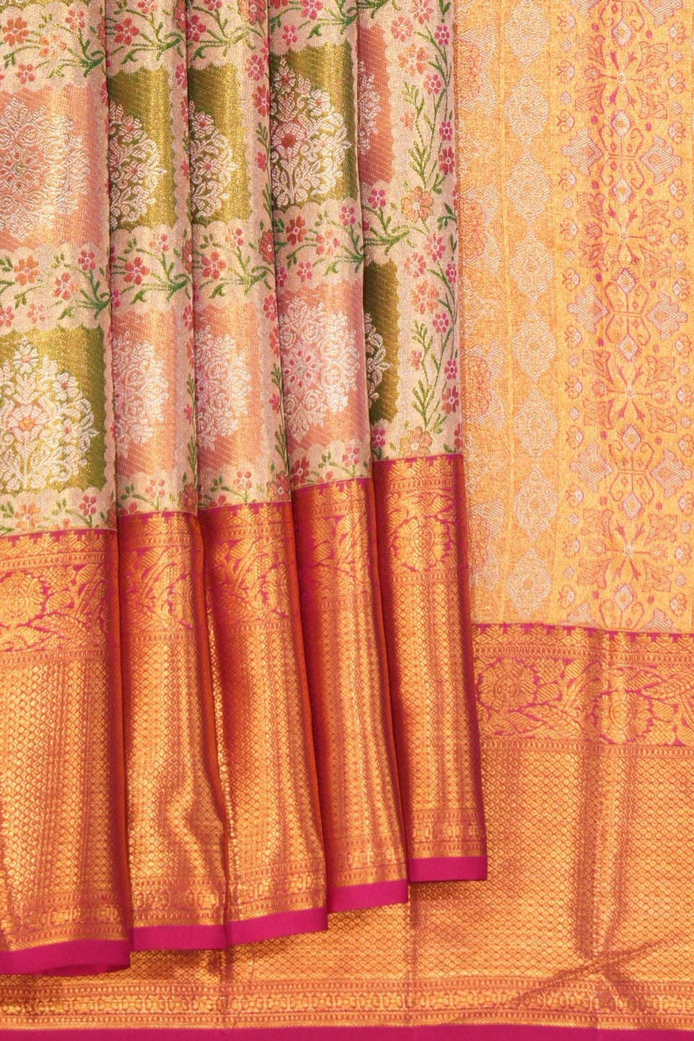 Kanchipattu Brocade Gold Saree