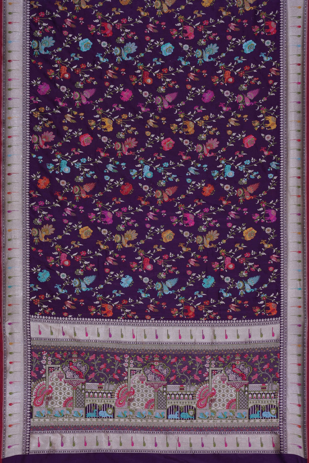 Image of Banarasi Silk Violet Saree