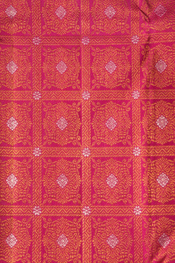 Image of Kanchipuram Brocade Pink Saree