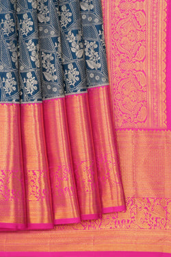 Image of Kanchipattu Brocade Blue Saree