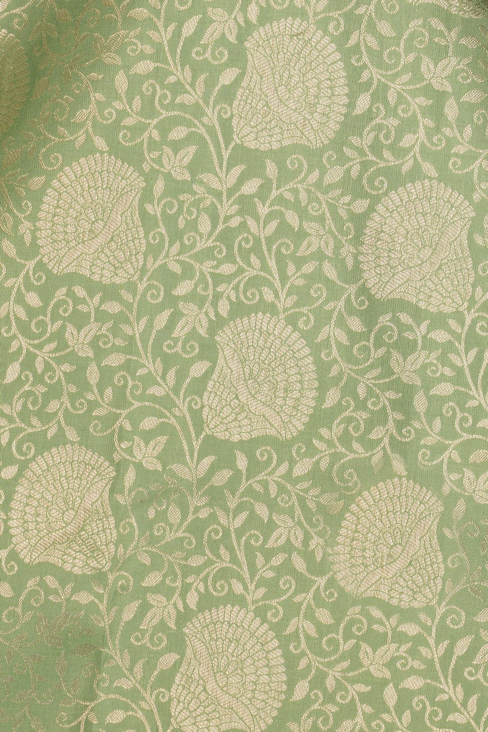 Kanchipattu Brocade Sage Green Saree