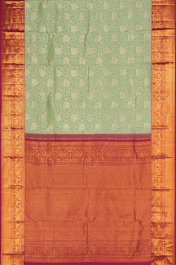 Image of Kanchipattu Brocade Sage Green Saree