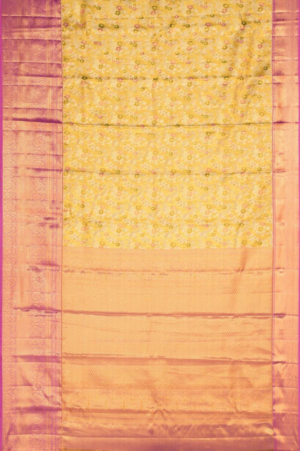 Image of Kanchipattu Tissue Brocade Gold Saree