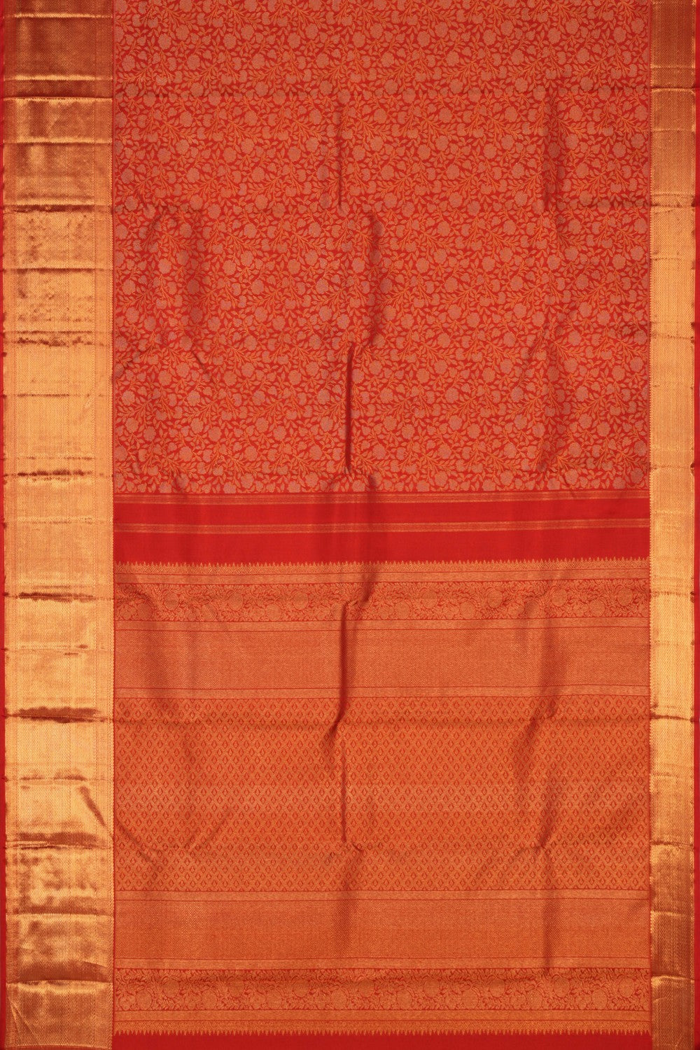 Kanchipattu Brocade Red Saree