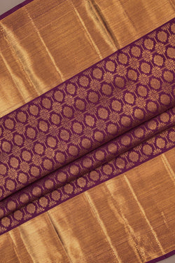 Image of Kanchipattu Brocade Violet Saree